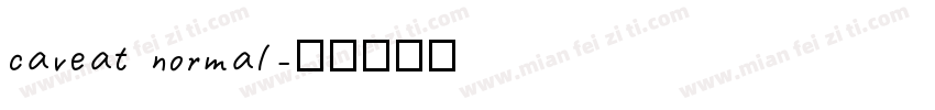 caveat normal字体转换